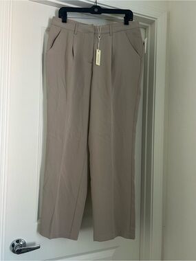 Max Studio Straight-Leg Chinos in Taupe